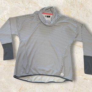 RBX Gray and White Striped Performance Top